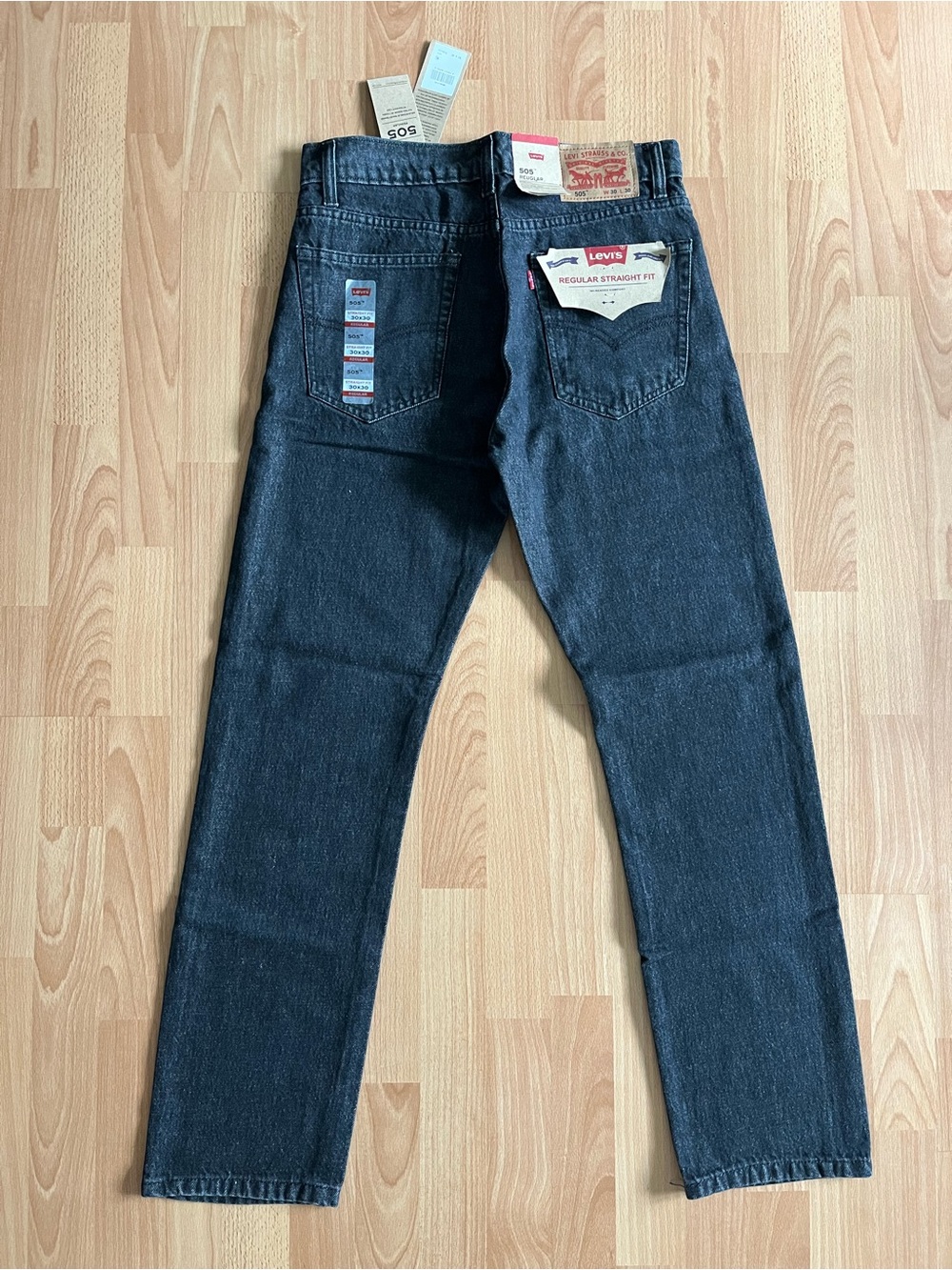 Levi's Men's Straight Jeans - Dark Black Denim